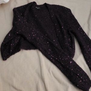 Fancy long sleeve sweater shrug